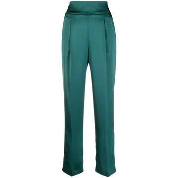 cropped straight-leg trousers