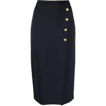 high-waisted pencil skirt