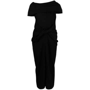 asymmetric mid-length dress