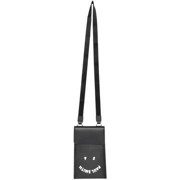 smiley logo neck-strap wallet