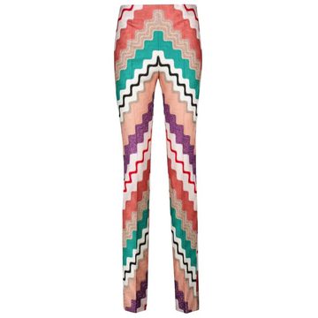 High-rise slim zigzag pants