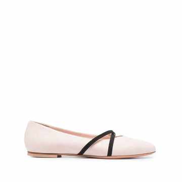 crossover strap ballerina shoes