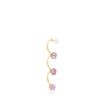 Amethyst & yellow-gold single earring