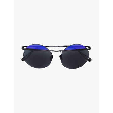 two-tone round Minggu sunglasses
