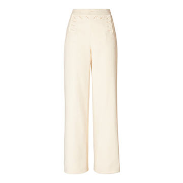 Moleskin Cotton Wide-Leg Sailor Pants