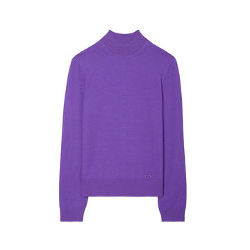 Mock-Neck Cotton-Knit Sweater