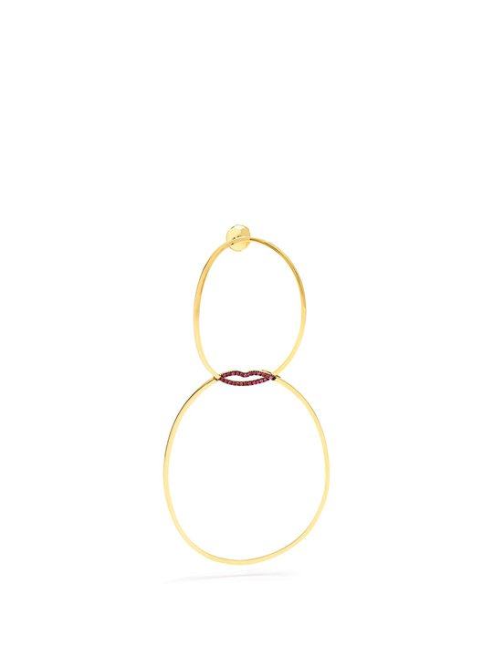 Ruby & yellow-gold single earring展示图