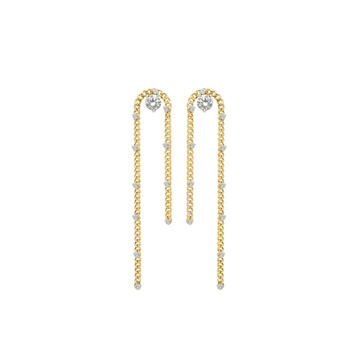 18K Yellow Gold Unchain My Art Earrings