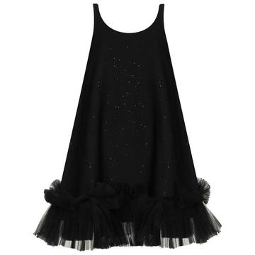 tulle hem sequinned A-line dress