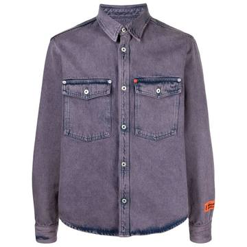 OVERDYED DENIM SHIRT PURPLE