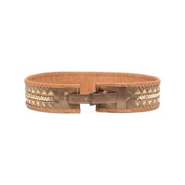 metallic-effect waist belt