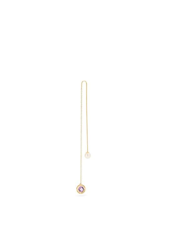 Amethyst & yellow-gold single earring展示图