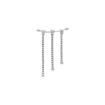 18K White Gold 1987 Cuff Earring