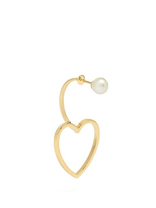 Pearl & pink-gold single earring展示图