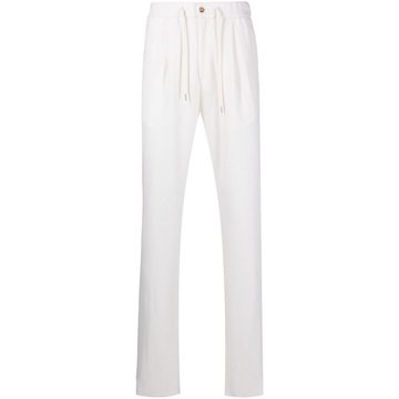 seersucker straight leg trousers