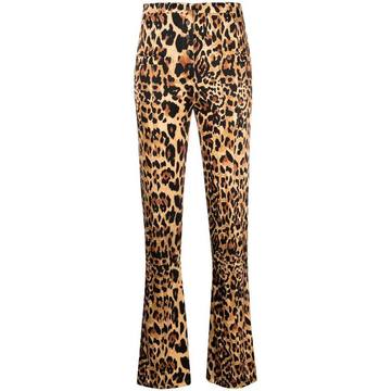 leopard print trousers