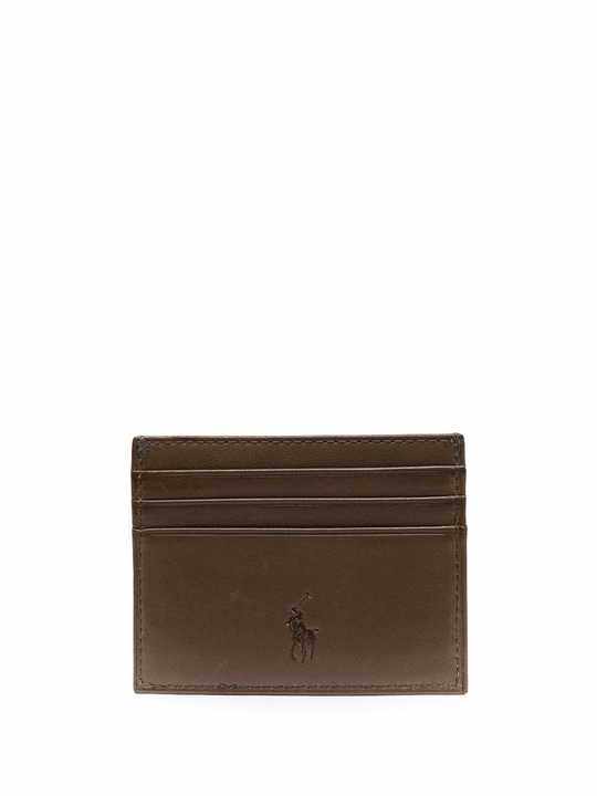 logo-embossed leather cardholder展示图