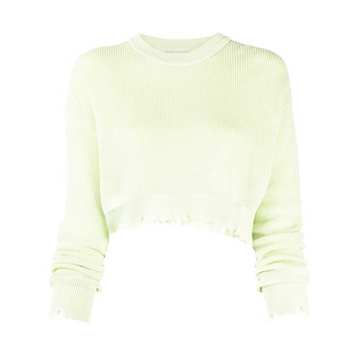 distressed cropped jumper