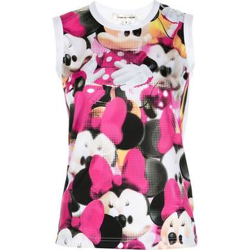 Minnie Mouse-print sleeveless top