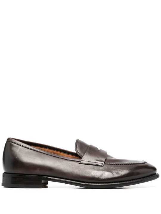 penny-slot leather loafers展示图