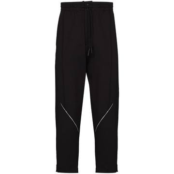 reflective logo drawstring track pants