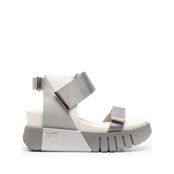 Delta Run tonal-design platform sandals