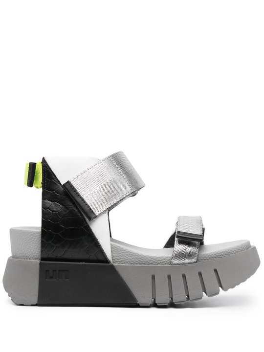 Delta Run snakeskin-effect platform sandals展示图