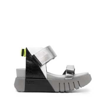 Delta Run snakeskin-effect platform sandals