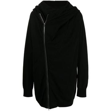 off-centre hooded jacket