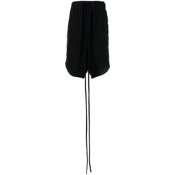 drawstring-waist track shorts