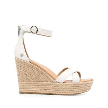 side-buckled wedge espadrilles