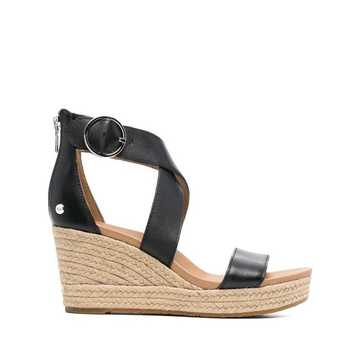 side-buckled wedge espadrilles