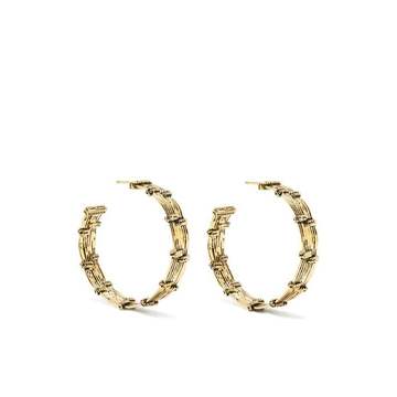 Ava textured large hoops