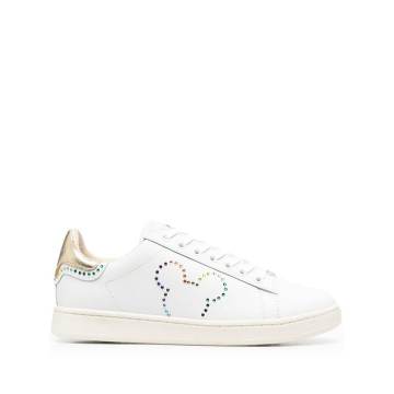 Mickey-studded leather sneakers