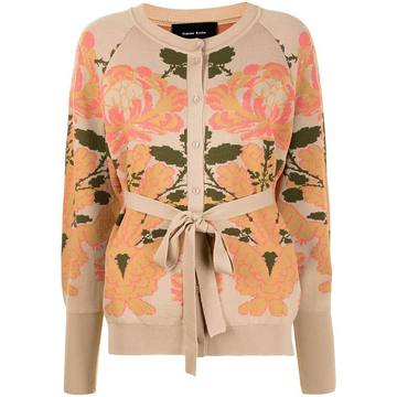 floral pattern cardi-coat