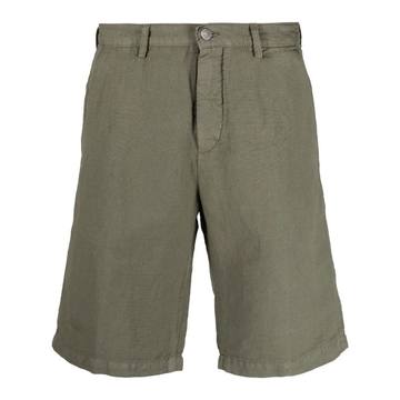 cotton-linen blend shorts