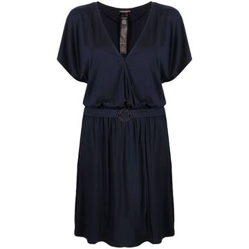 belted short-sleeve dress