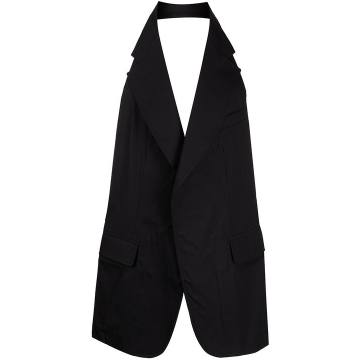 button-fastening cotton waistcoat