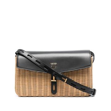 two-tone basket shoulder bag