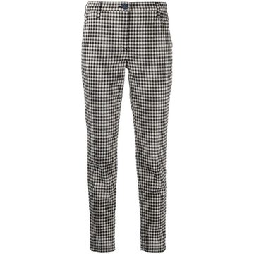 Marina check-pattern trousers