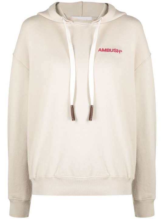 logo-print hoodie展示图