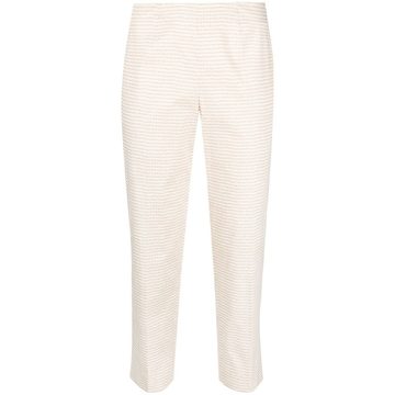 zig-zag print cropped trousers