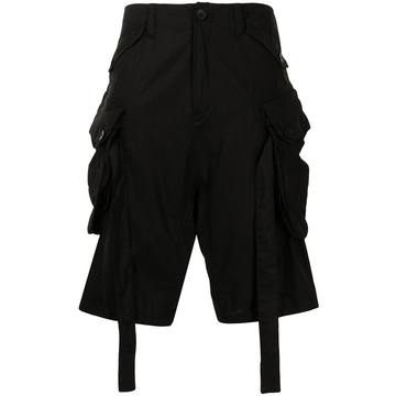 strappy-cotton cargo shorts