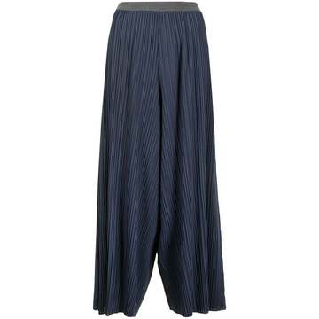 cropped pleated trousers