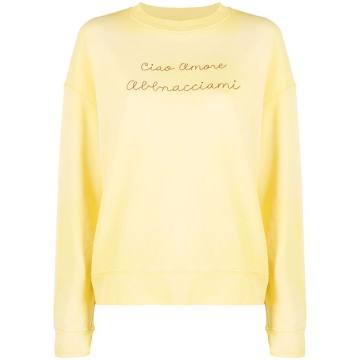 slogan-print sweatshirt