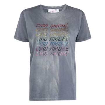 rhinestone-embellished T-shirt