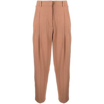 high-waisted cropped trousers