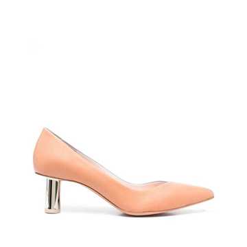 two-tone low-heel pumps