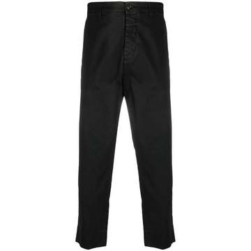 high-rise straight-leg trousers