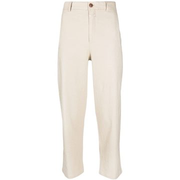 high-waisted tapered trousers